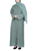 Being Muslims Starry Sleeves Luxury Abaya Mint