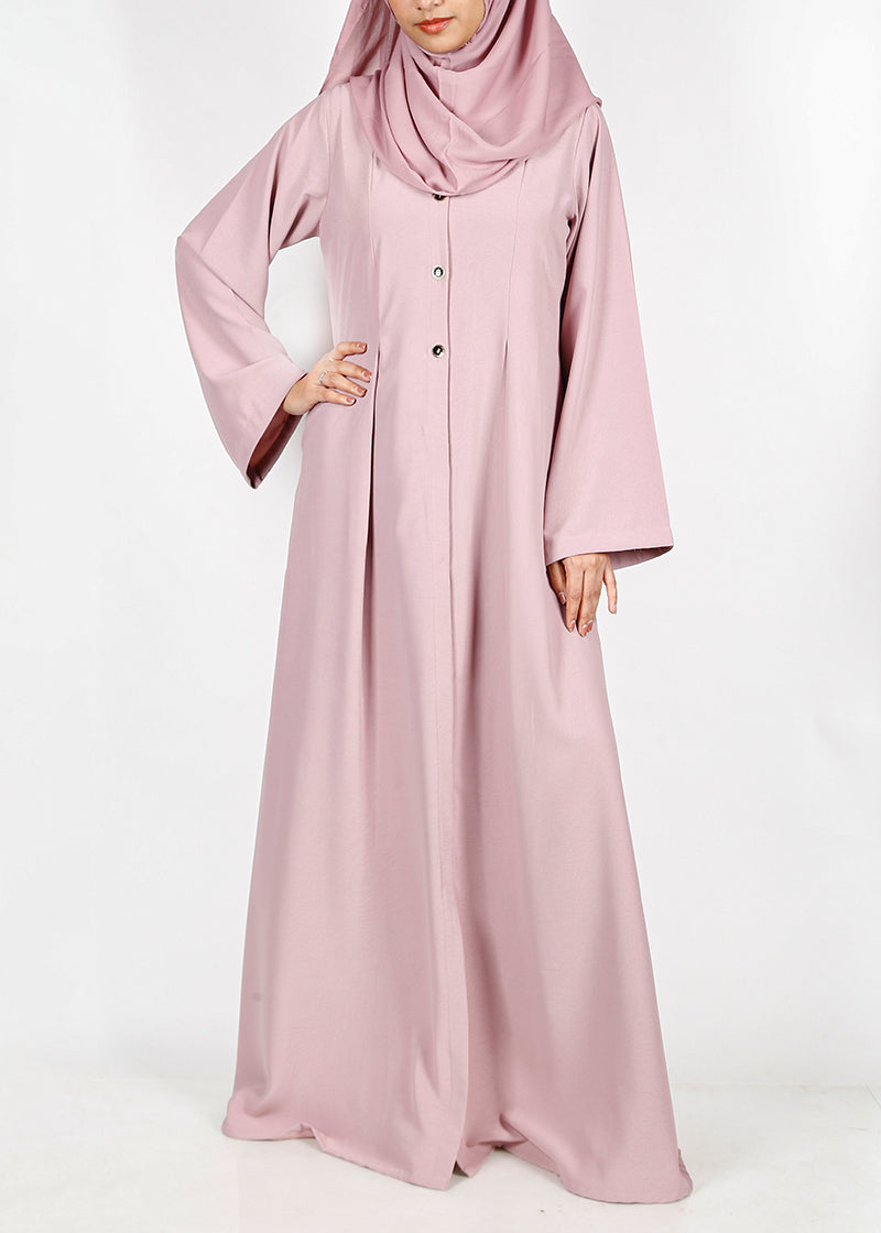 BeingMuslims button-front pleated flowy abaya