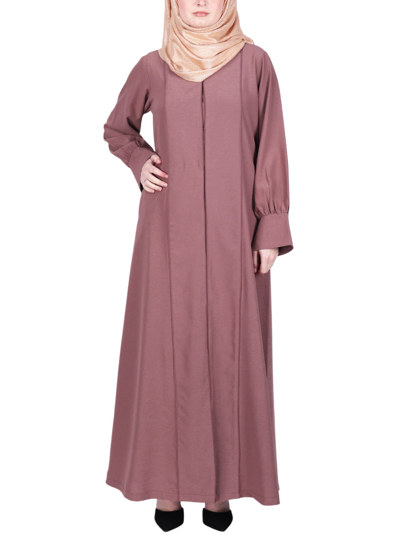 Being Muslims Suave Minimalist Abaya Burnish Brown