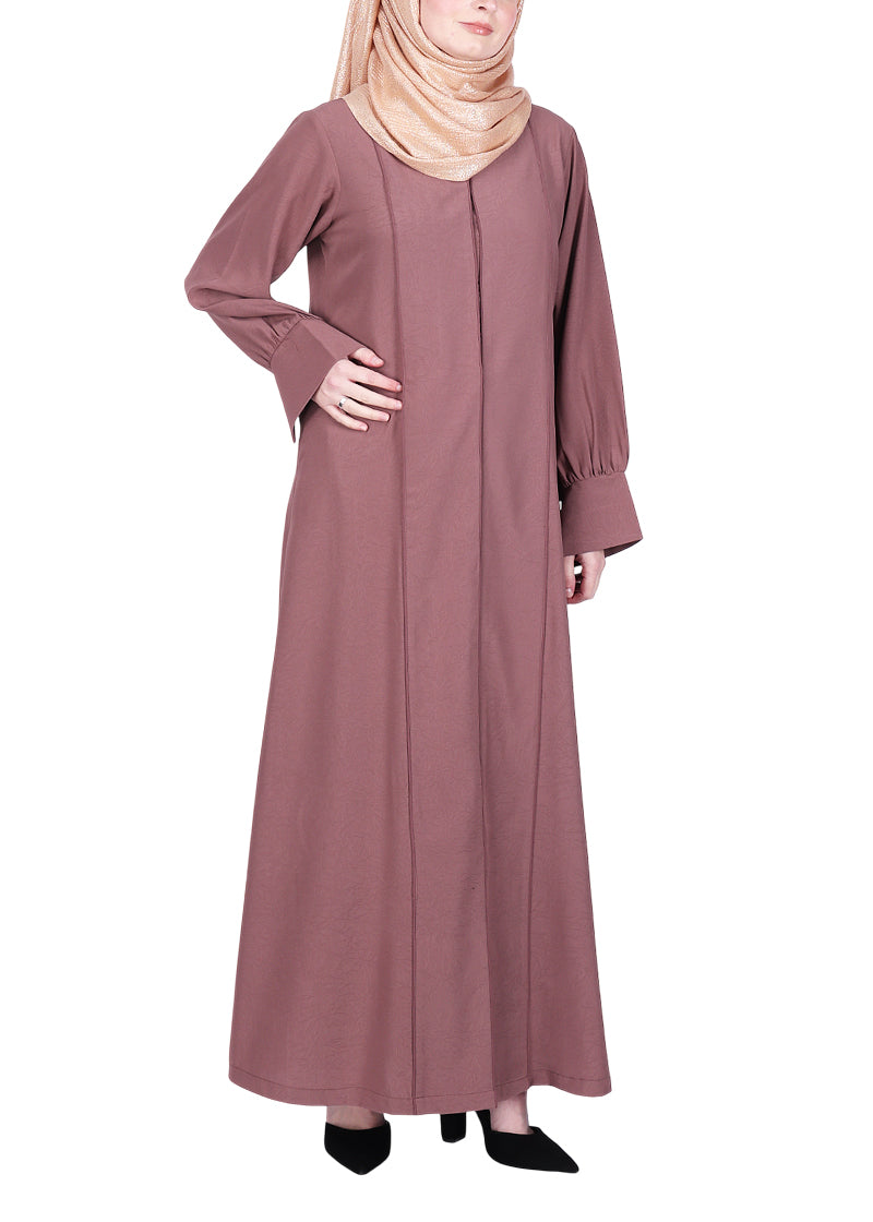 Being Muslims Suave Minimalist Abaya Burnish Brown