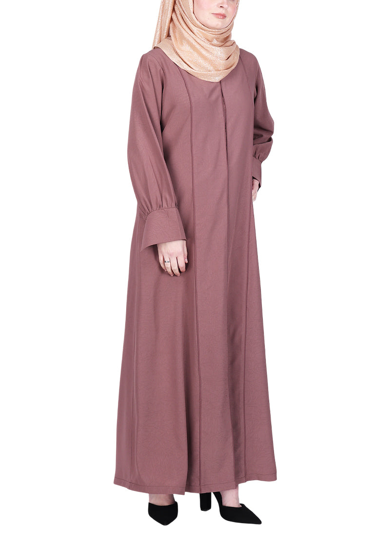 Being Muslims Suave Minimalist Abaya Burnish Brown
