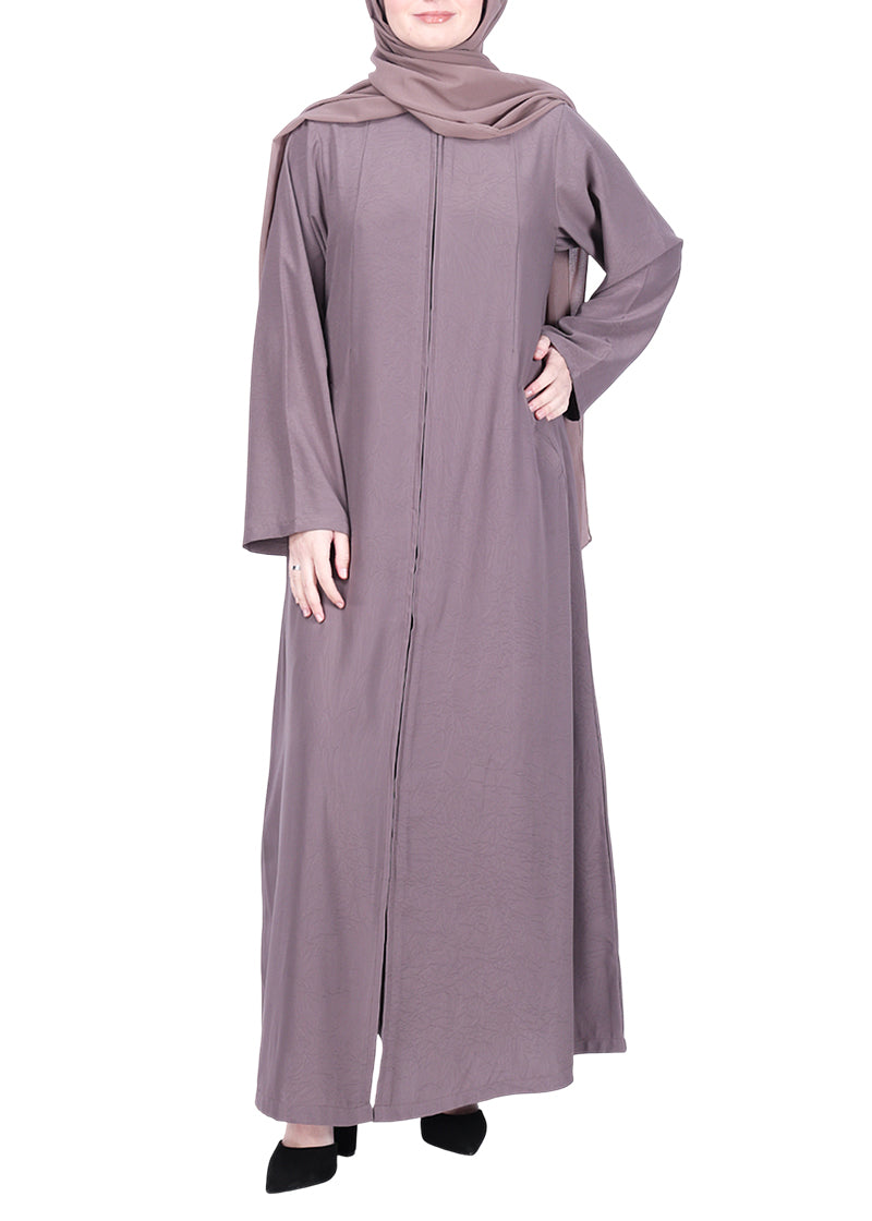 Being Muslims Sleek Abaya with Zipper and Pockets