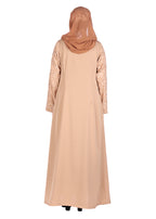 Being Muslims Abaya with Magnificent Rich Embroidery Beige