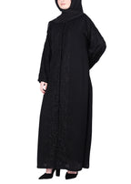 Being Muslims Abaya with Magnificent Rich Embroidery Navy Blue