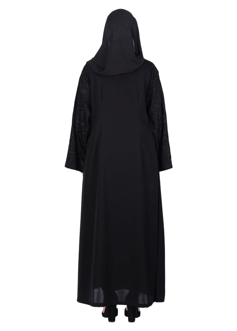Being Muslims Abaya with Magnificent Rich Embroidery Navy Blue
