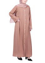 Being Muslims Simple n Stylish Front Open Abaya Beige