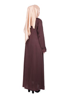 Being Muslims Simple n Stylish Front Open Abaya Brown
