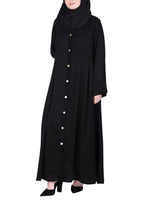 Being Muslims Simple n Stylish Front Open Abaya Black