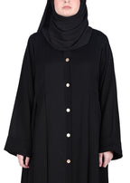 Being Muslims Simple n Stylish Front Open Abaya Black