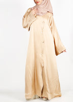 BeingMuslims Asymmetry Luxe Abaya Light Gold