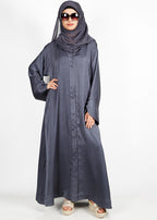 BeingMuslims Timeless Abaya in Marbella Dark Grey