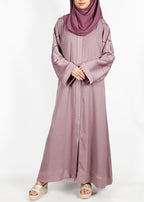 BeingMuslims Purple Dubai Style Abaya with Cut-dana work on sleeves Light Purple