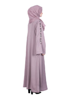 BeingMuslims Abaya with Designer Intricate Hand Embroidery Purple
