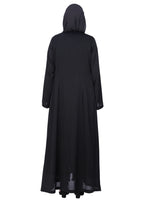 BeingMuslims Abaya with Rich Intricate Hand Embroidery Black
