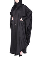 BeingMuslims Lustrous Front Open Buttoned Kaftan Black