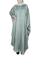 BeingMuslims Lustrous Front Open Buttoned Kaftan Mint