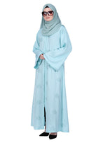 BeingMuslims Abaya with Dainty Medallion Sequin Motifs Sea Green