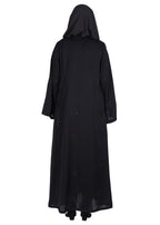 BeingMuslims Abaya with Dainty Medallion Sequin Motifs Black