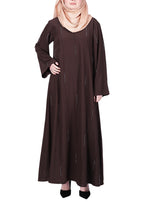 BeingMuslims Sophisticated Abaya with Back Piping. Pink XXL