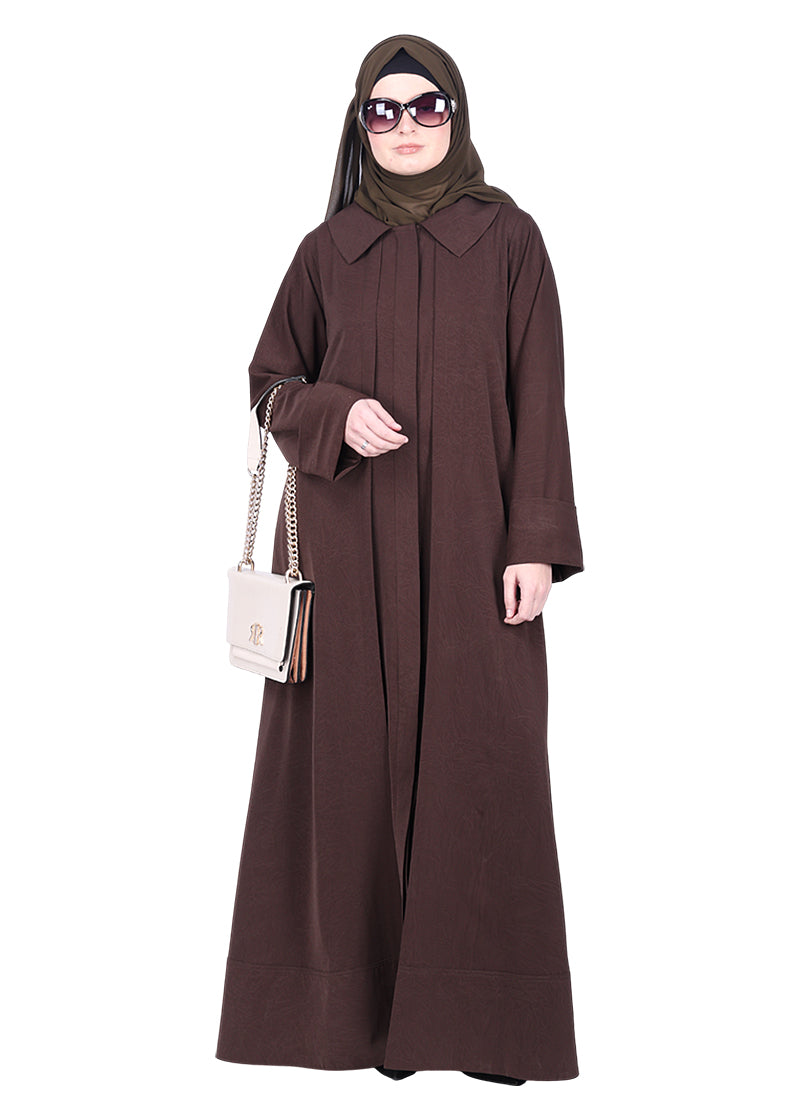 BeingMuslims Modish Designer Abaya. Brown