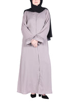 BeingMuslims Sleek Abaya with Designer Sleeves Teal Blue