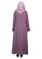 BeingMuslims Sleek Abaya with Designer Sleeves Light Purple