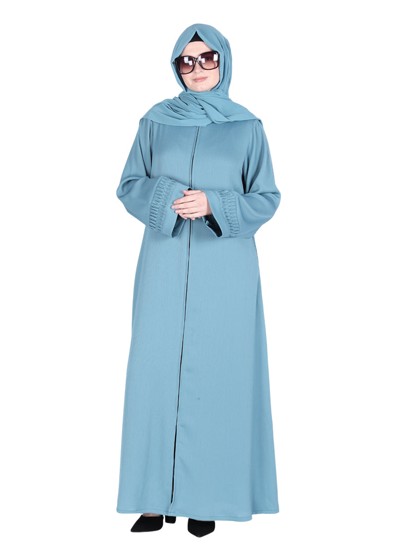 BeingMuslims Sleek Abaya with Designer Sleeves