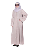 BeingMuslims Abaya with Starburst Crystal Embroidery Motifs Beige