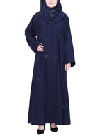 BeingMuslims Understated with Elegant Bow Shaped Motifs Navy Blue