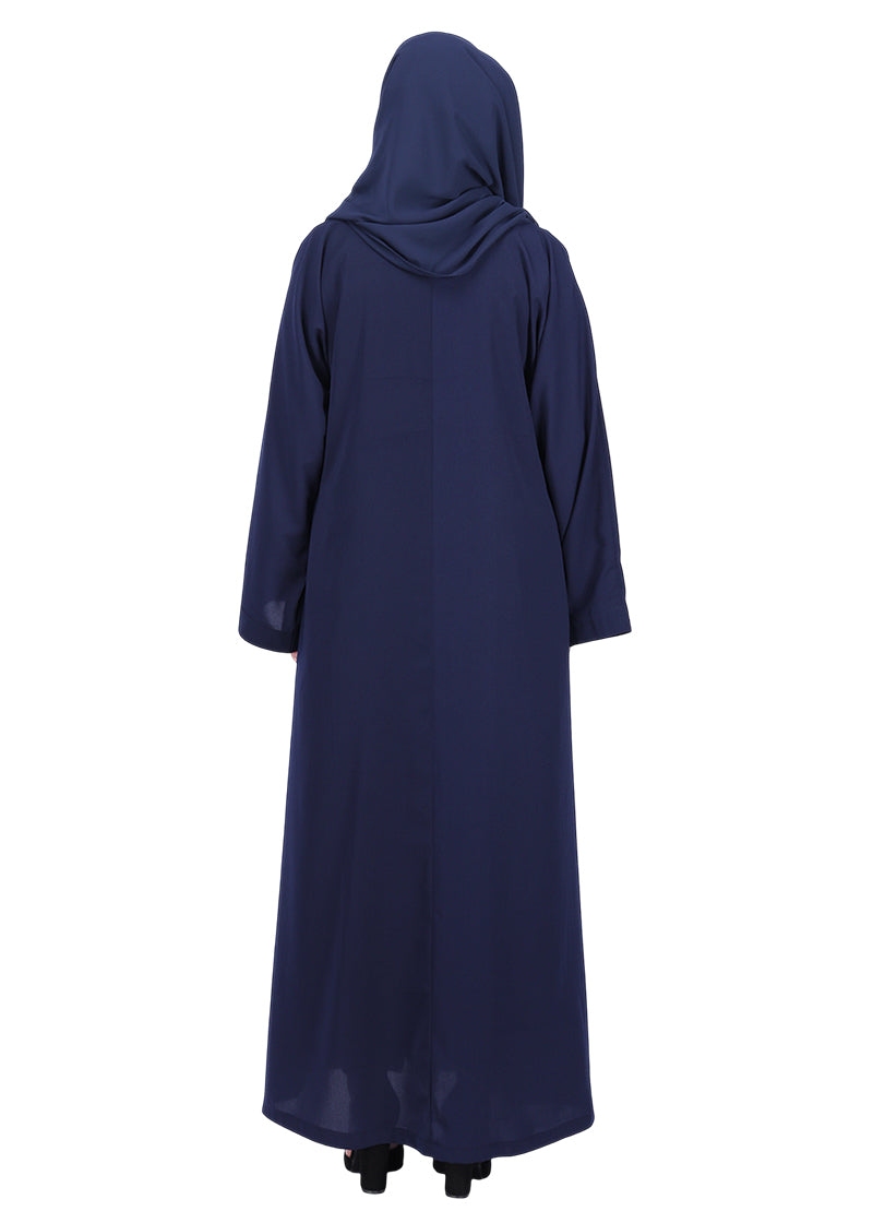 BeingMuslims Understated with Elegant Bow Shaped Motifs Navy Blue