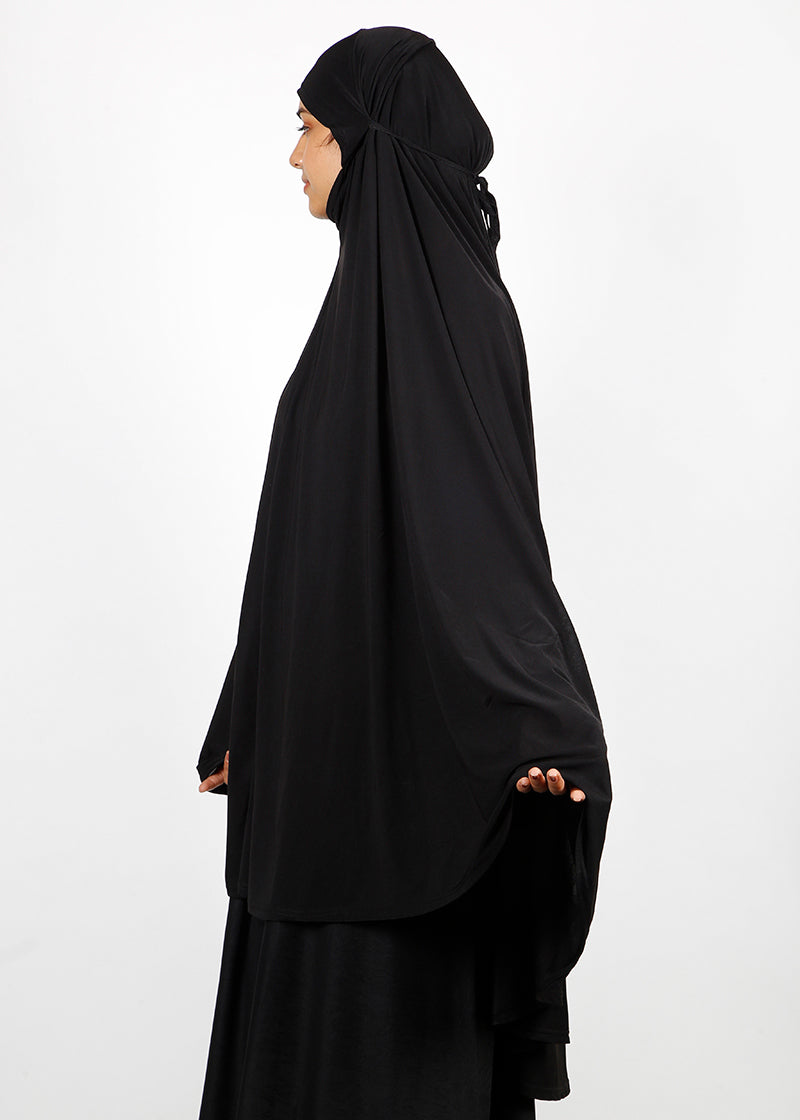 BeingMuslims Khimar without Sleeves in Black Black Pack of 10