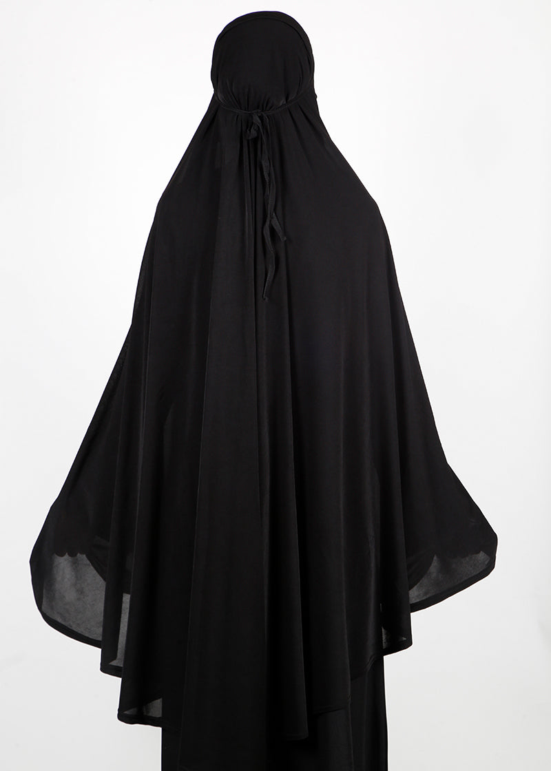 BeingMuslims Khimar without Sleeves in Black Black Pack of 10