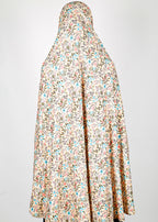 BeingMuslims Printed Khimar A with elastic Sleeves light warm Floral Pack of 10