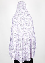 BeingMuslims Printed Khimar A with elastic Sleeves Lavender Grey Floral Pack of 10