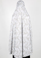 BeingMuslims Printed Khimar A with elastic Sleeves Light Grey Floral Pack of 10