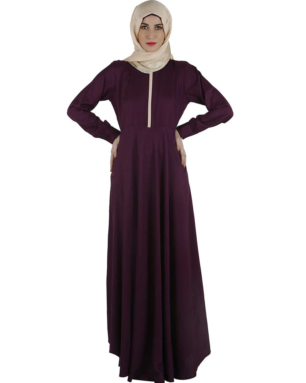 Maxi Dress Abaya Purple