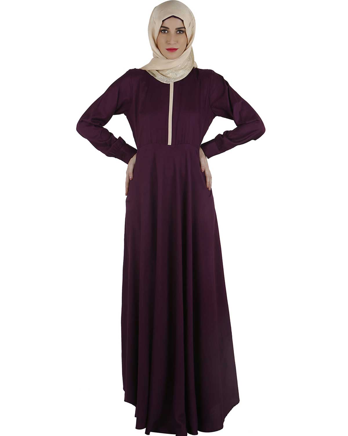 Maxi Dress Abaya Purple