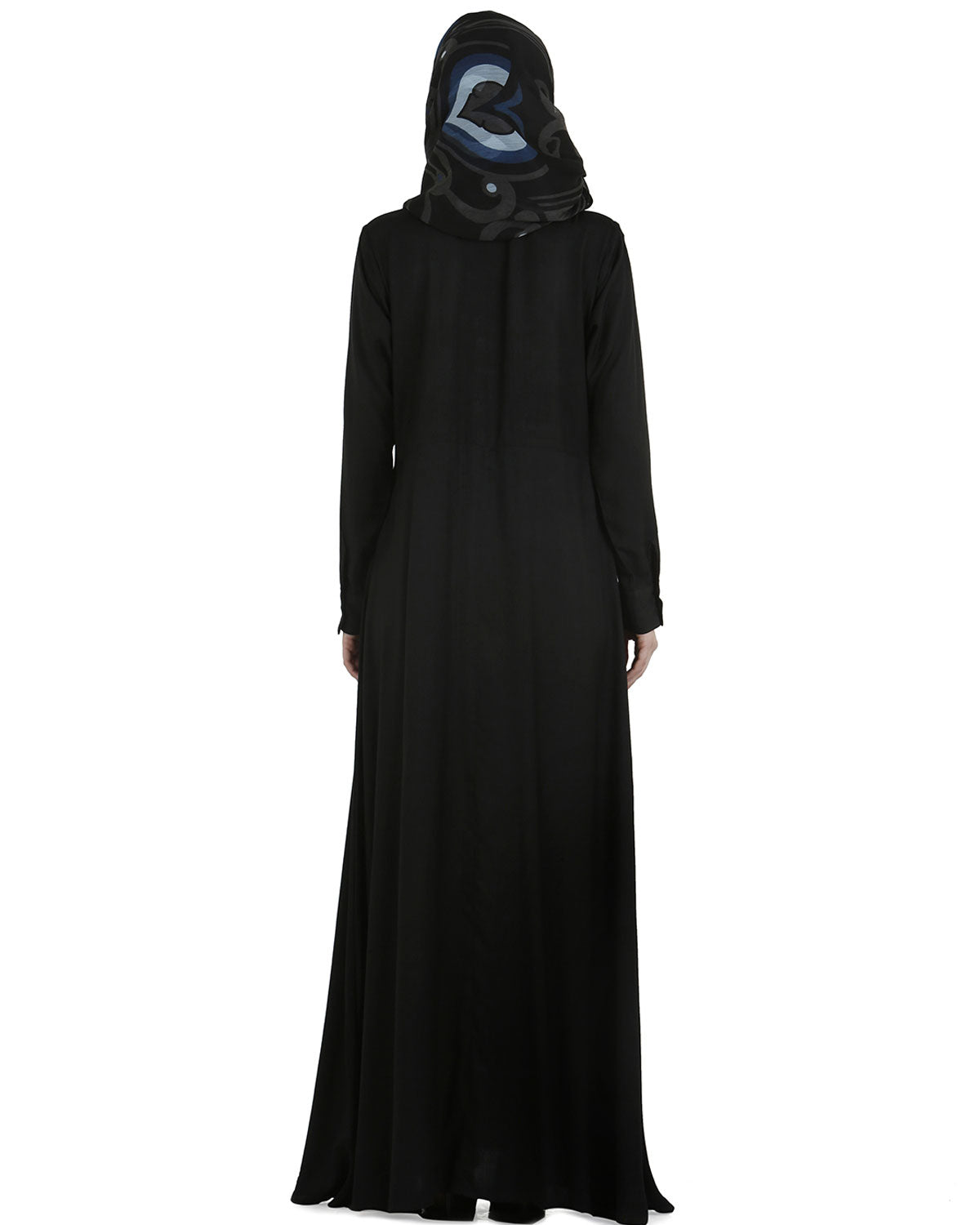 Pleated Abaya Black
