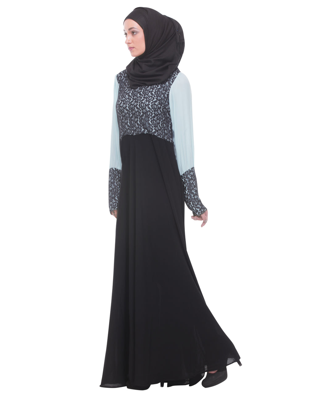 Classic Evening Wear Abaya Black