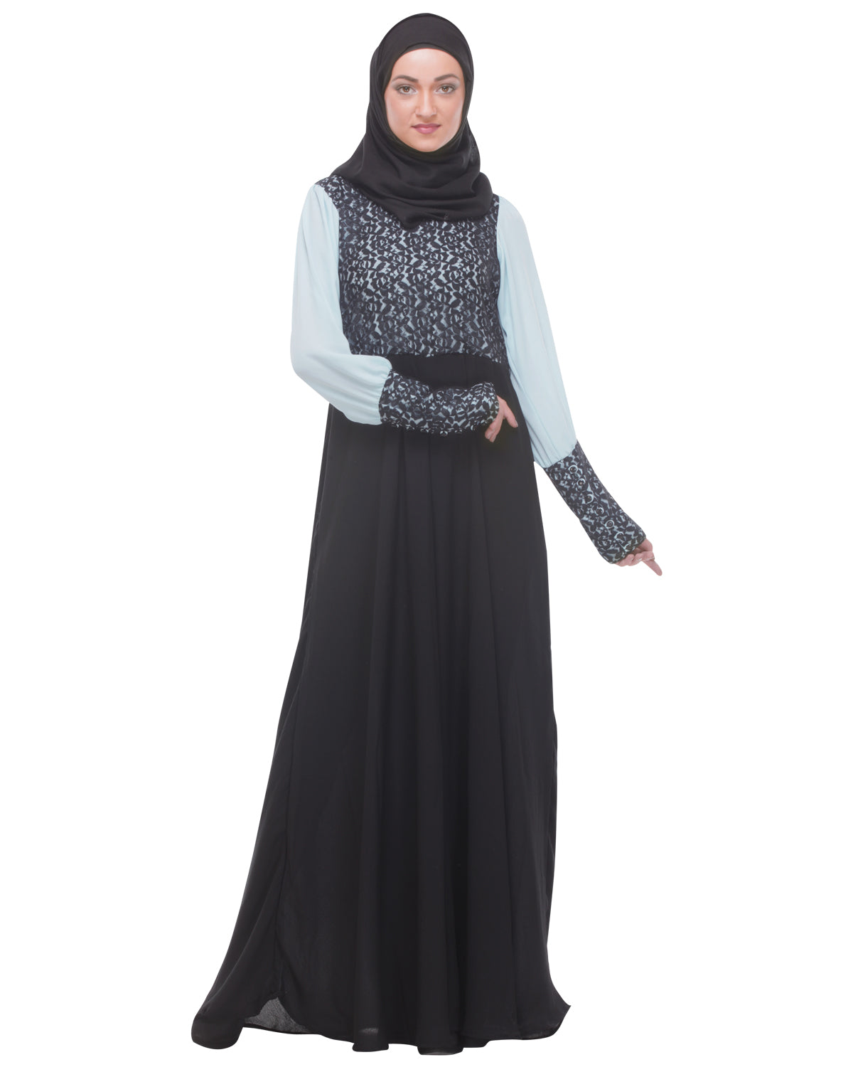 Classic Evening Wear Abaya Black