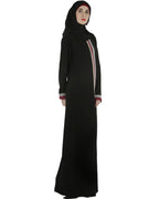 Tricolor panelled abaya Black