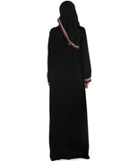 Tricolor panelled abaya Black