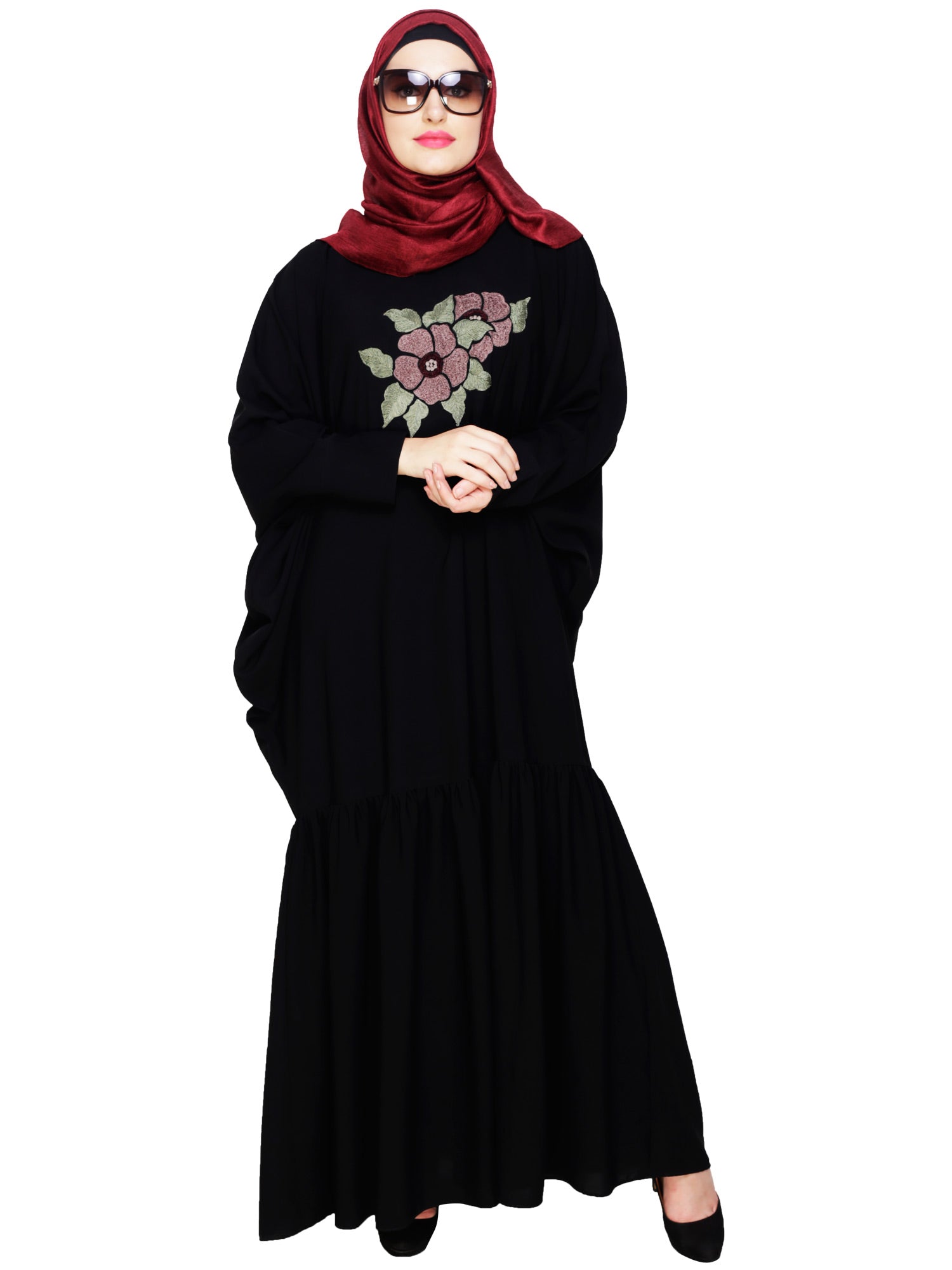 Blossom Kaftan Black