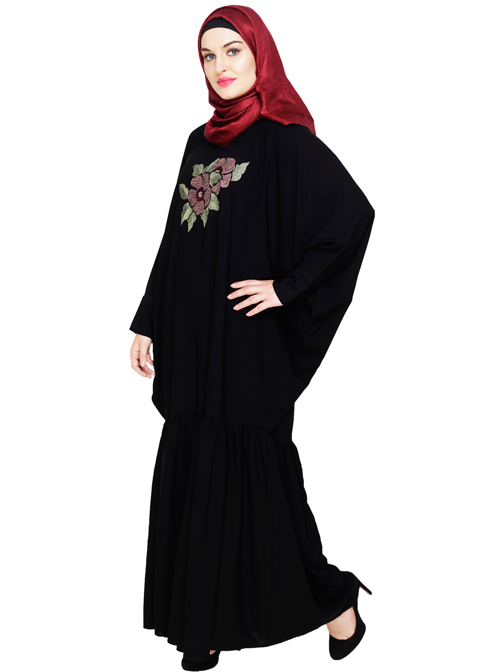 Blossom Kaftan Black