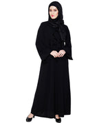 Plush Dubai Style Abaya Black