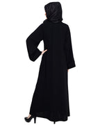 Plush Dubai Style Abaya Black