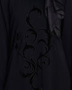 Plush Dubai Style Abaya Black