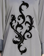 Plush Dubai Style Abaya Grey