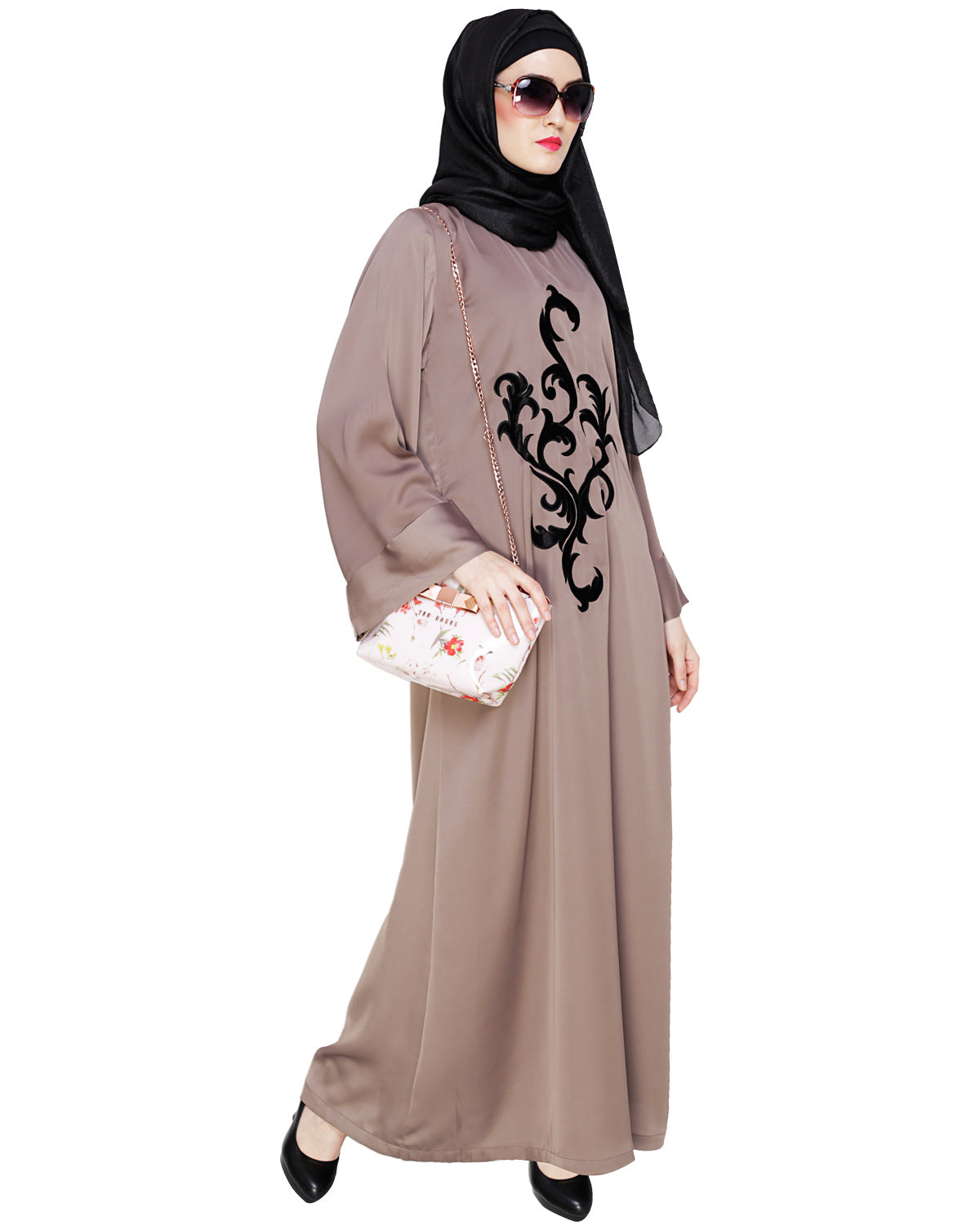 Plush Dubai Style Abaya Umber Brown