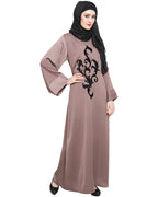 Plush Dubai Style Abaya Umber Brown